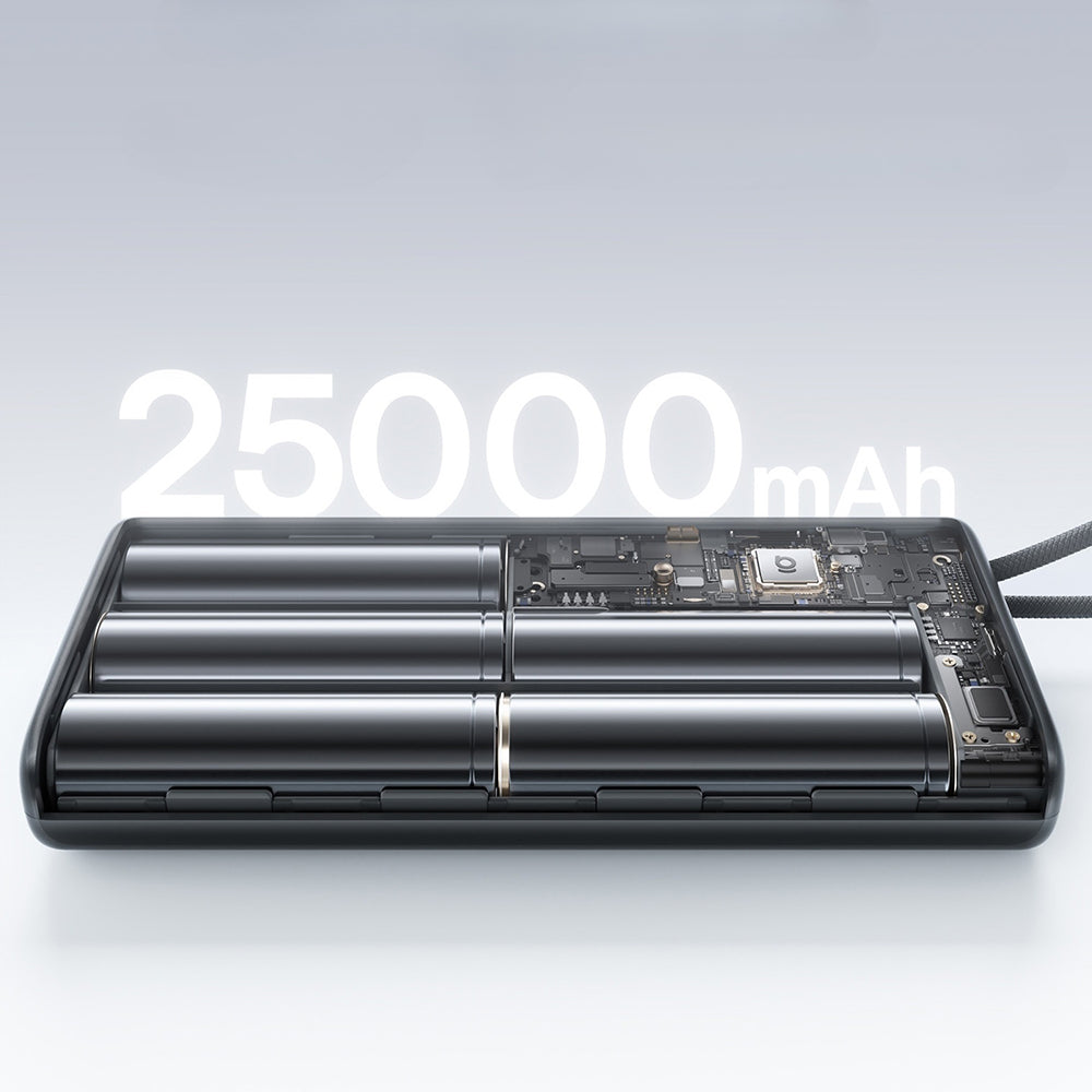 Baseus EnerFill FC41 külső akkumulátor, 25000mAh, 145W, QC + PD, 1 x USB-A - 3 x USB-C, Fekete E0028H03