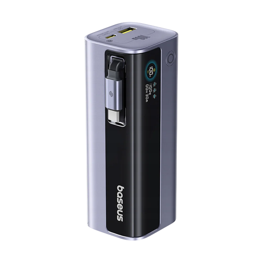 Baseus EnerGeek GR11 külső akkumulátor, 10000mAh, 100W, QC + PD, 1 x USB-A - 2 x USB-C, Szürke E0027A01