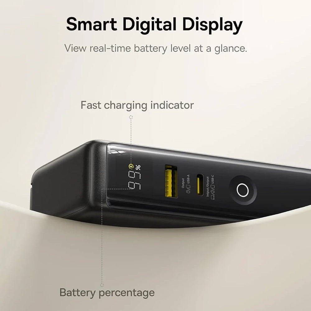 Külső akkumulátor Baseus Nomos NT11 Omni US, 10000mAh, 67W, QC + PD, 1 x USB-A - 2 x USB-C, Fekete P10078807123-00