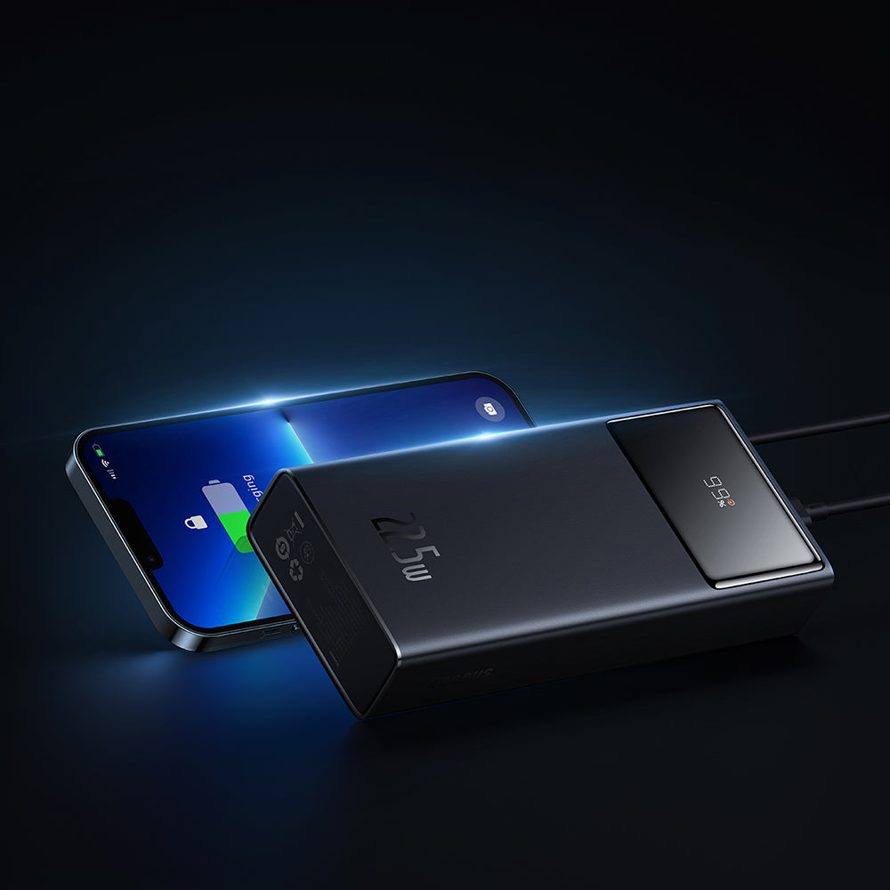Baseus Star Lord külső akkumulátor, 20000mAh, 22.5W, QC + PD, 1 x USB-C - 2 x USB-A, Fekete PPXJ080001
