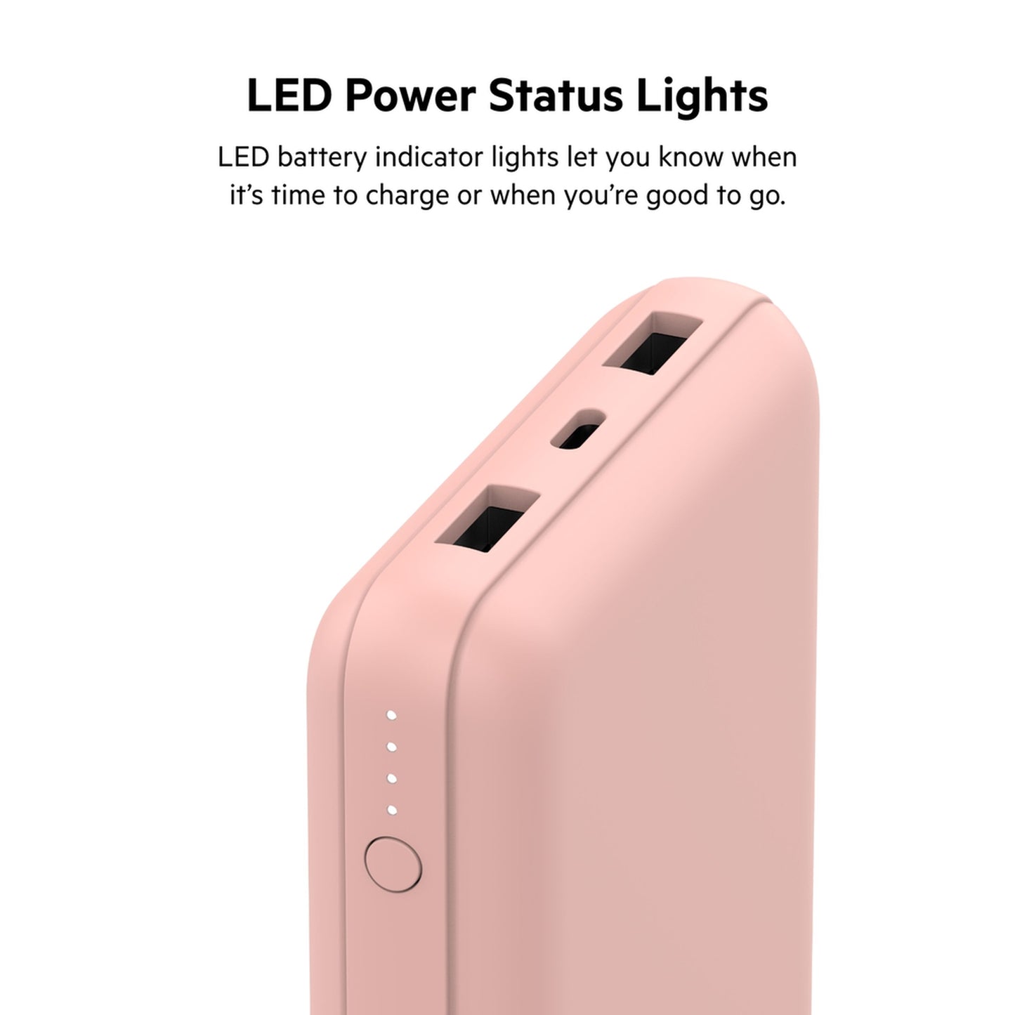 Belkin BoostCharge külső akkumulátor, 20000mAh, 15W, 1 x USB-C - 2 x USB-A, Rózsaarany BPB012btRG