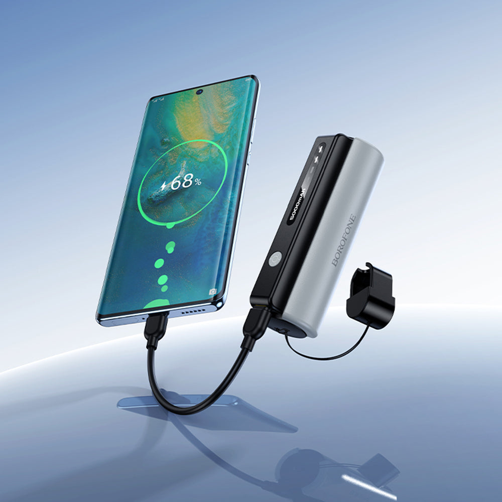 Borofone BJ87 Star külső akkumulátor, 5000mAh, 10W, 1 x USB-C, Szürke