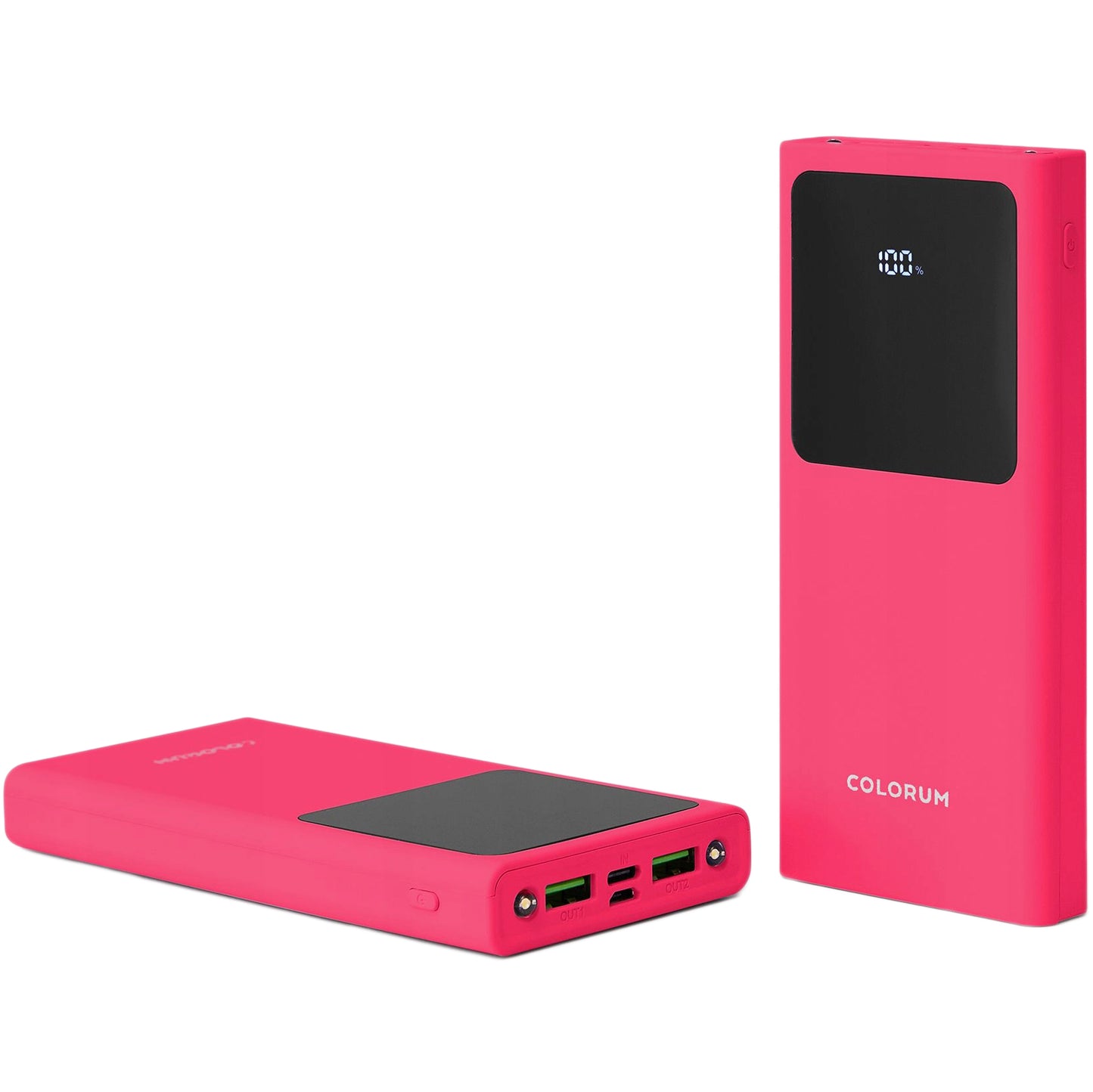 Külső akkumulátor Colorum CPB10-02, 10000mAh, 10W, 2 x USB-A, Magenta