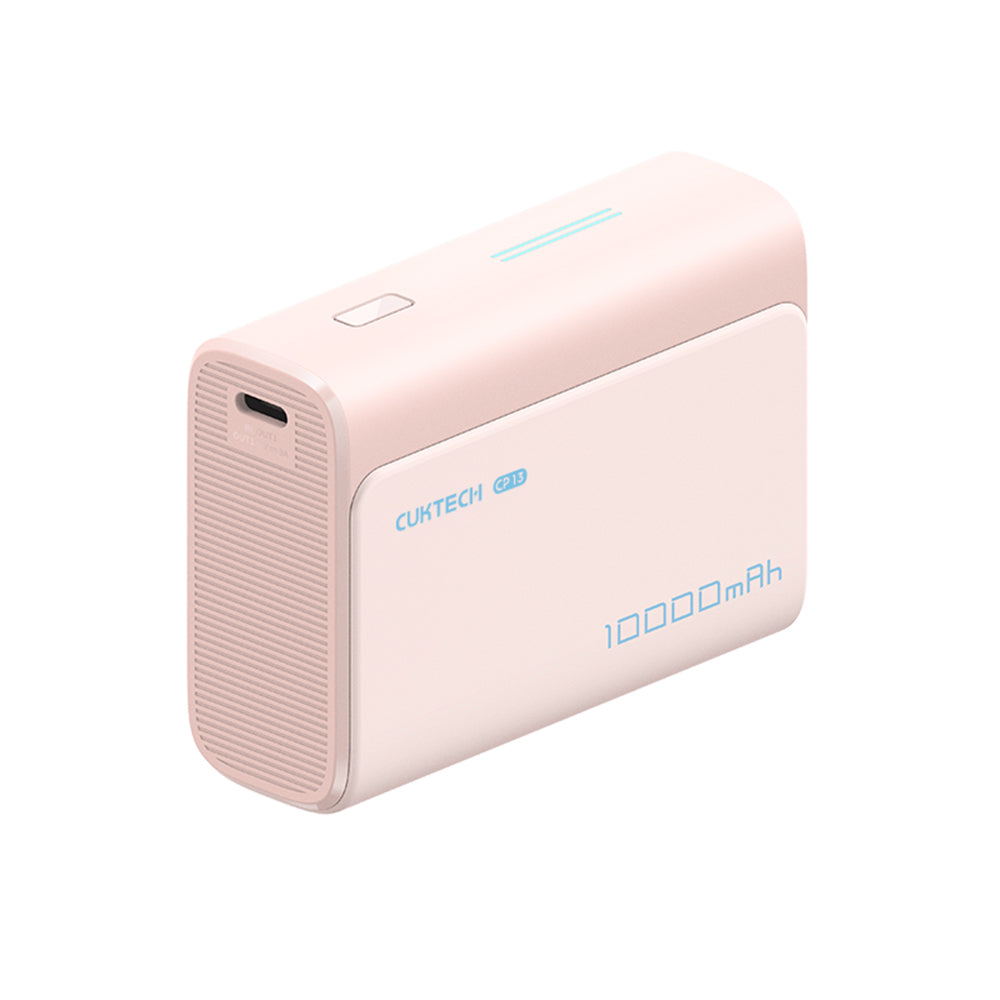 Cuktech CP13 külső akkumulátor, 10000mAh, 30W, QC + PD, 1 x USB-A - 1 x USB-C, Rózsaszín CUK0PB100DPK