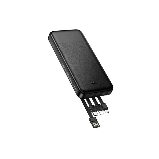 HOCO J163 Külső Akkumulátor, 10000mAh, 10W, 1 x Lightning - 1 x microUSB - 2 x USB-A - 1 x USB-C, Fekete