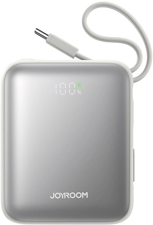 Joyroom JR-PBF27 külső akkumulátor, 10000mAh, 22.5W, PD, 1 x Lightning - 2 x USB-C, Fehér
