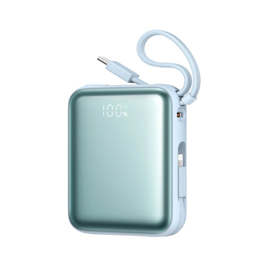 Joyroom JR-PBF27 külső akkumulátor, 10000mAh, 22.5W, PD, 1 x Lightning - 2 x USB-C, Kék