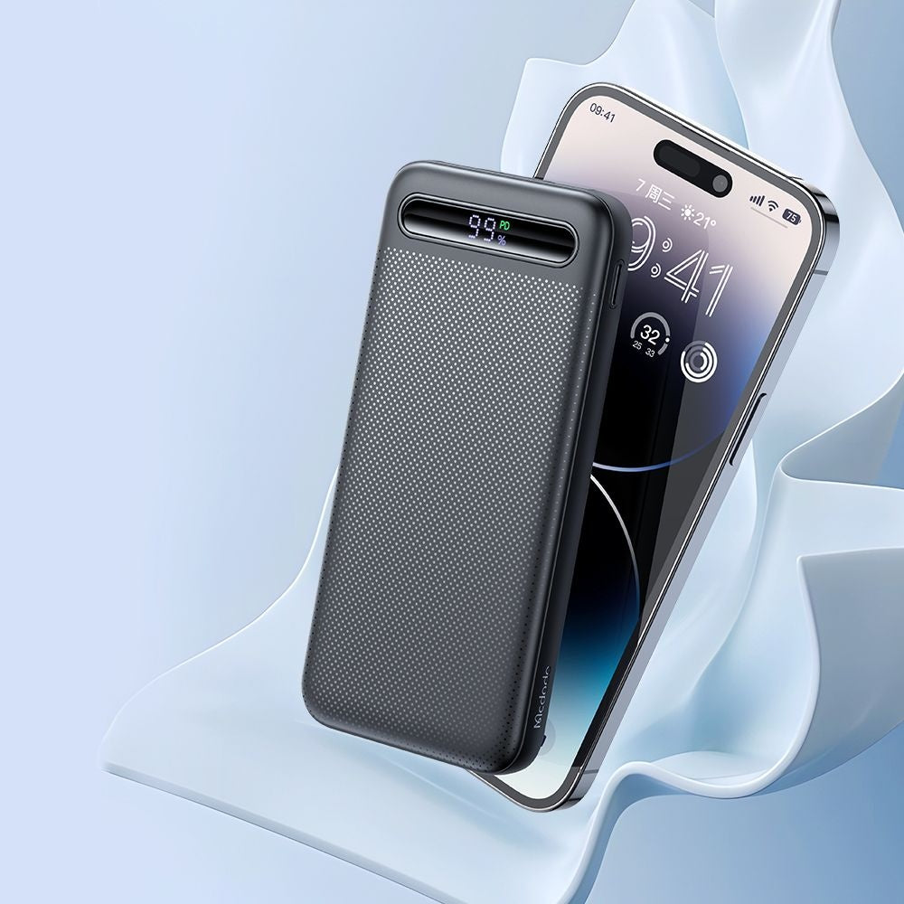 McDodo MC-3881 Star külső akkumulátor, 10000mAh, 22.5W, QC + PD, 2 x USB-A - 1 x USB-C, fekete