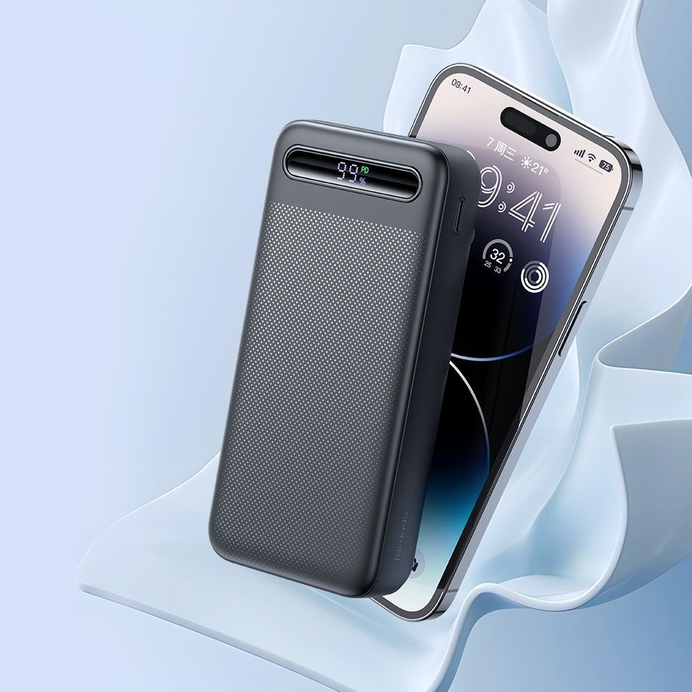 Külső akkumulátor McDodo MC-3891 Star, 20000mAh, 22.5W, QC + PD, 2 x USB-A - 1 x USB-C, Fekete