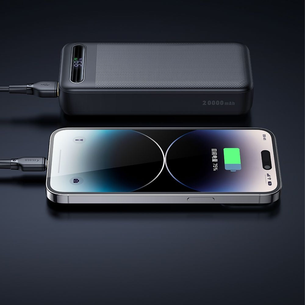 Külső akkumulátor McDodo MC-3891 Star, 20000mAh, 22.5W, QC + PD, 2 x USB-A - 1 x USB-C, Fekete