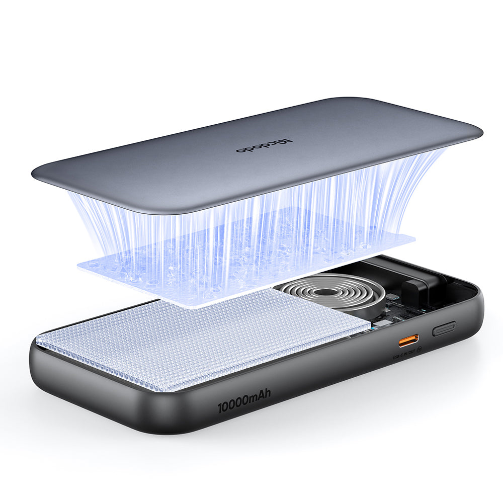 McDodo MC-5920 MetaFree külső akkumulátor, 10000mAh, 45W, PD, 2 x USB-C, Szürke