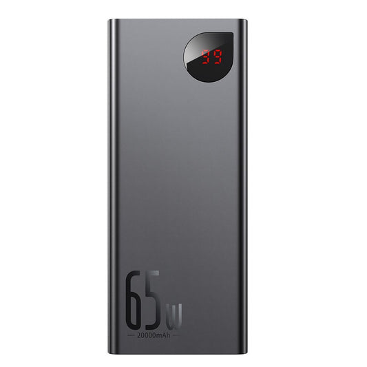Baseus Adaman külső akkumulátor, 20000mAh, 65W, QC + PD, 1 x USB-C - 2 x USB-C, fekete PPIMDA-D01 PPIMDA-D01 PPIMDA-D01