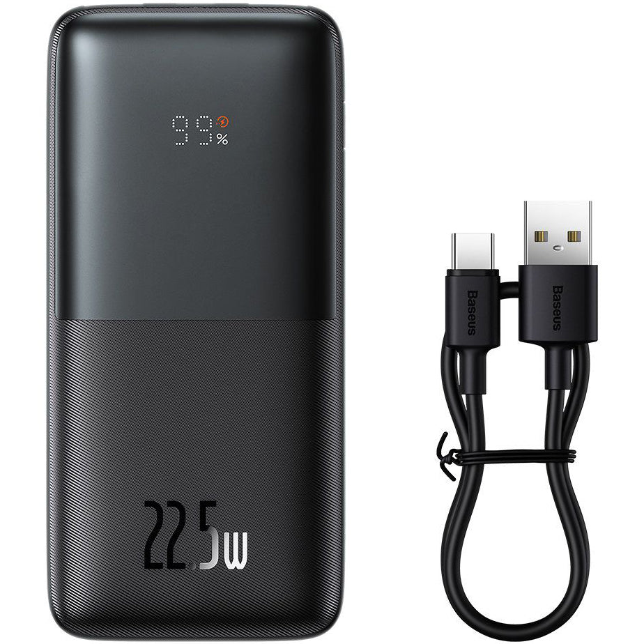 Baseus Bipow Pro külső akkumulátor, 10000mAh, 22.5W, QC + PD, 1 x USB-C - 2 x USB-A, Fekete PPBD040001