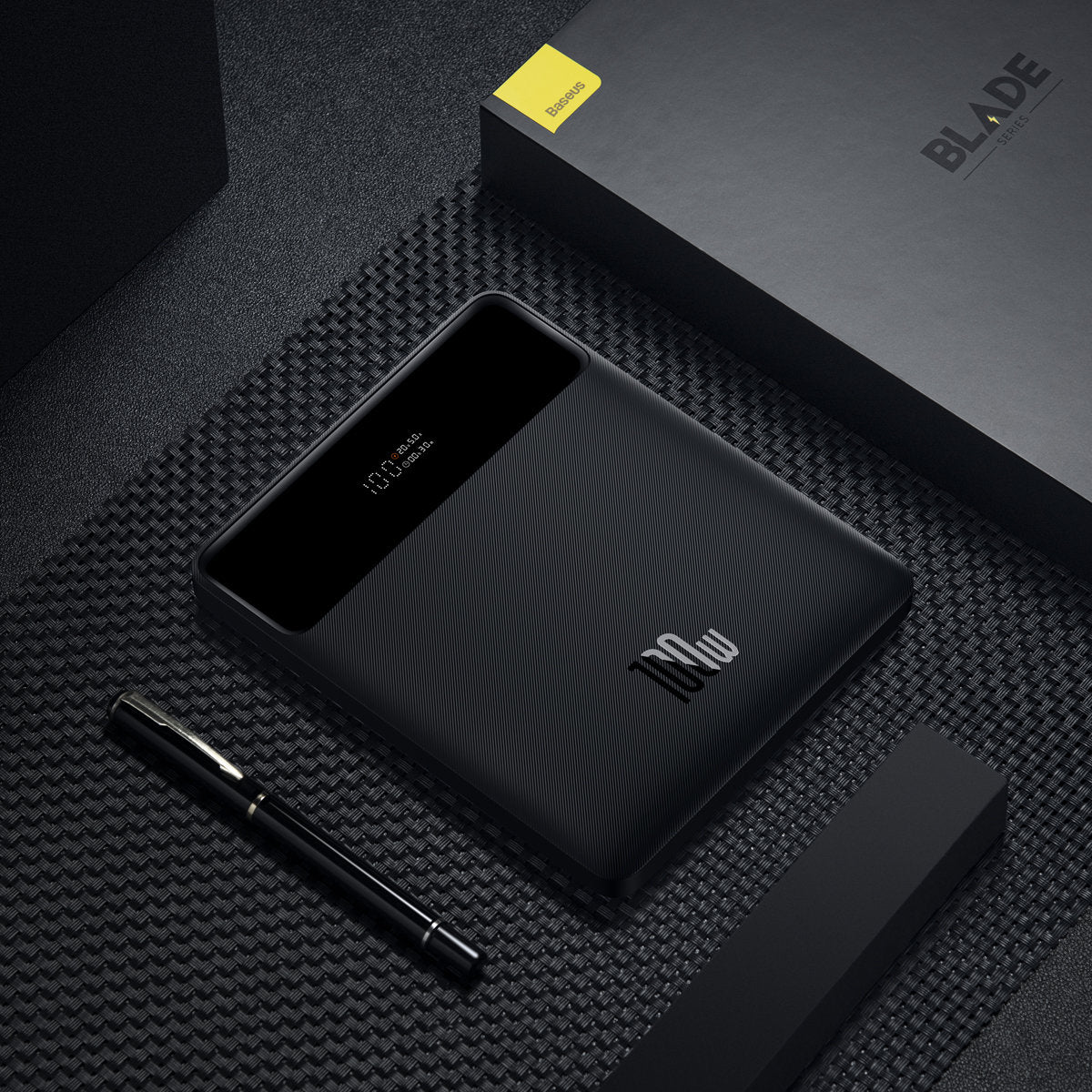 Baseus Blade Ultrathin külső akkumulátor, 20000mAh, 100W, QC + PD, 2 x USB-A - 2 x USB-C, Fekete PPBL000201