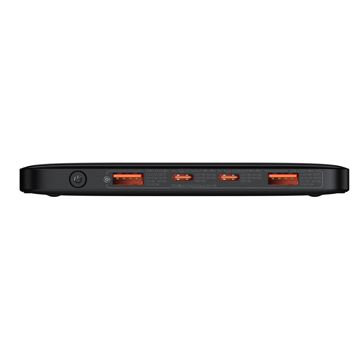 Baseus Blade Ultrathin külső akkumulátor, 20000mAh, 100W, QC + PD, 2 x USB-A - 2 x USB-C, Fekete PPBL000201