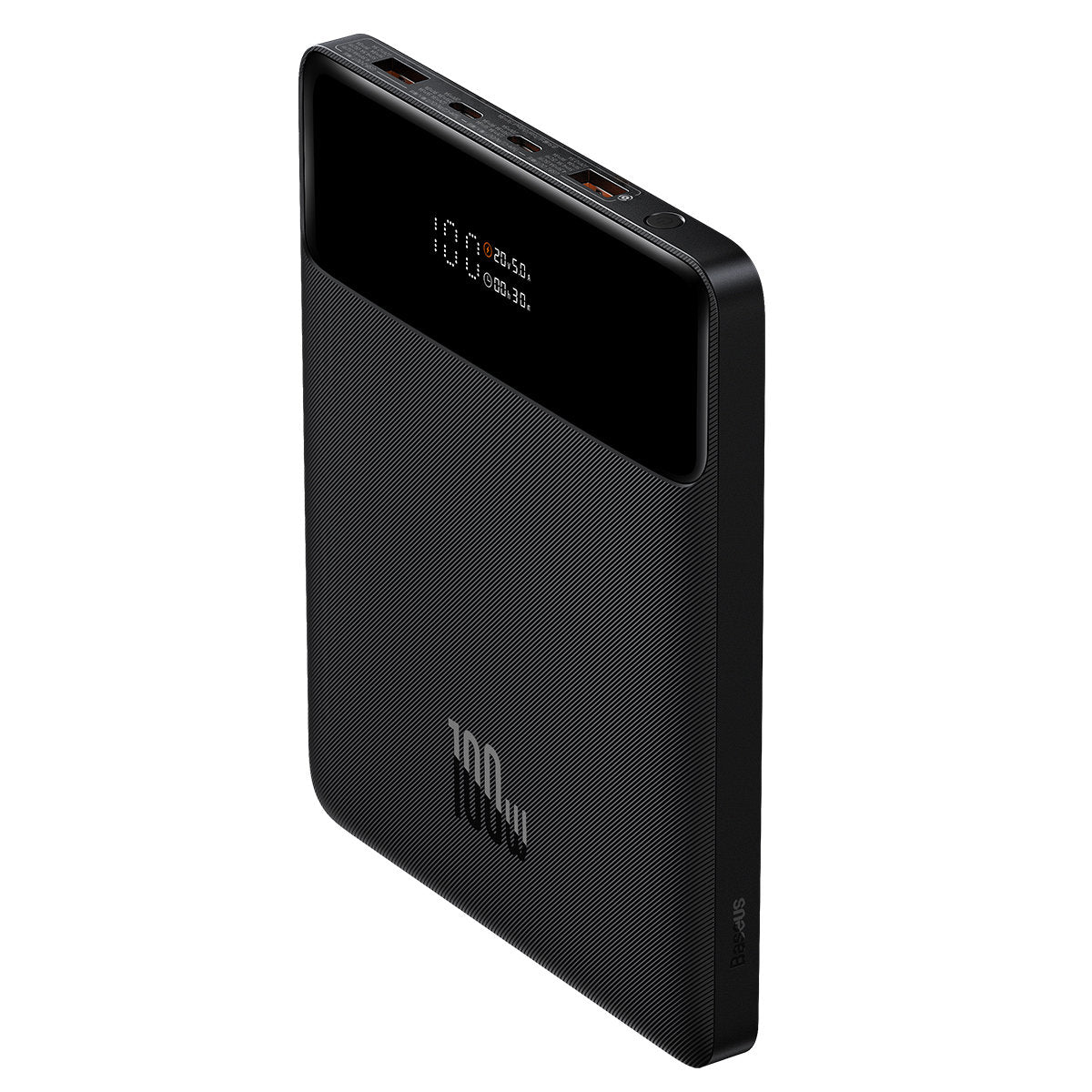 Baseus Blade Ultrathin külső akkumulátor, 20000mAh, 100W, QC + PD, 2 x USB-A - 2 x USB-C, Fekete PPBL000201