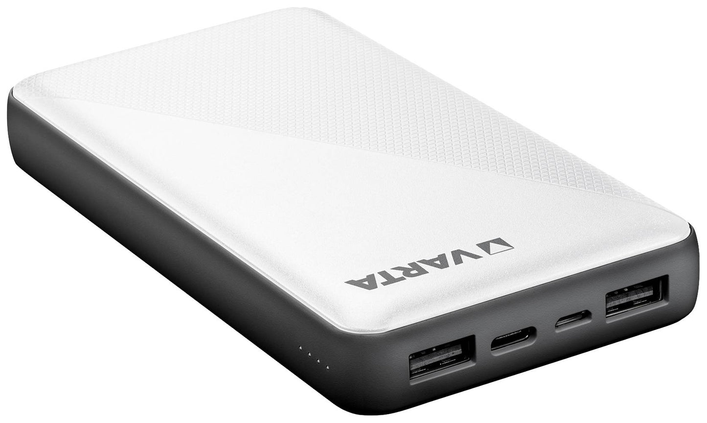 Varta Energy külső akkumulátor, 15000mAh, 15W, 2 x USB-A - 1 x USB-C, fehér