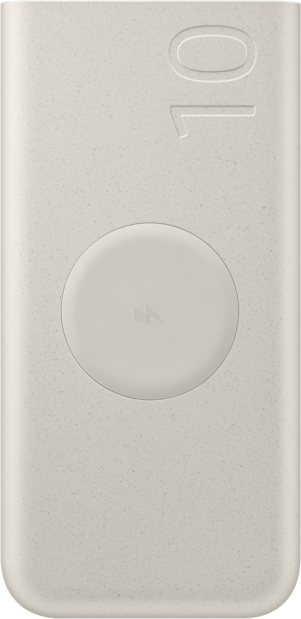Samsung vezeték nélküli külső akkumulátor, 10000mAh, 25W, PD + FQI, 1 x QI - 2 x USB-C, Bézs EB-U2510XUEGEU