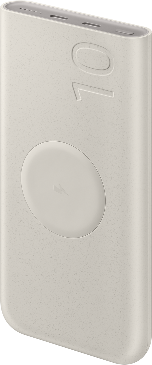 Samsung vezeték nélküli külső akkumulátor, 10000mAh, 25W, PD + FQI, 1 x QI - 2 x USB-C, Bézs EB-U2510XUEGEU
