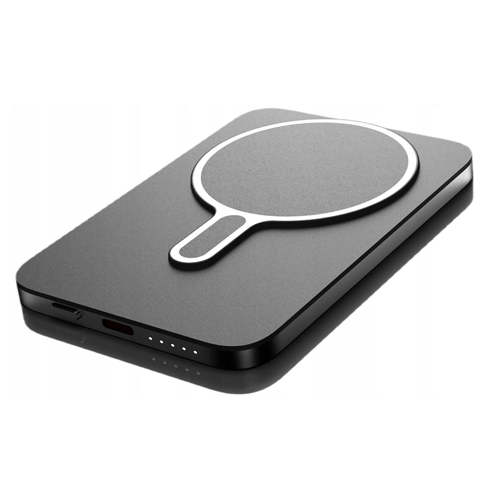 Vezeték nélküli külső akkumulátor 3MK MagSnap Go, 5000mAh, 20W, PD + FQI, 1 x QI - 1 x USB-C, Szürke