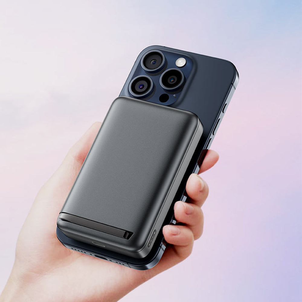 Acefast M11 vezeték nélküli külső akkumulátor, 10000mAh, 30W, PD + FQI, 1 x QI - 1 x USB-C, fekete
