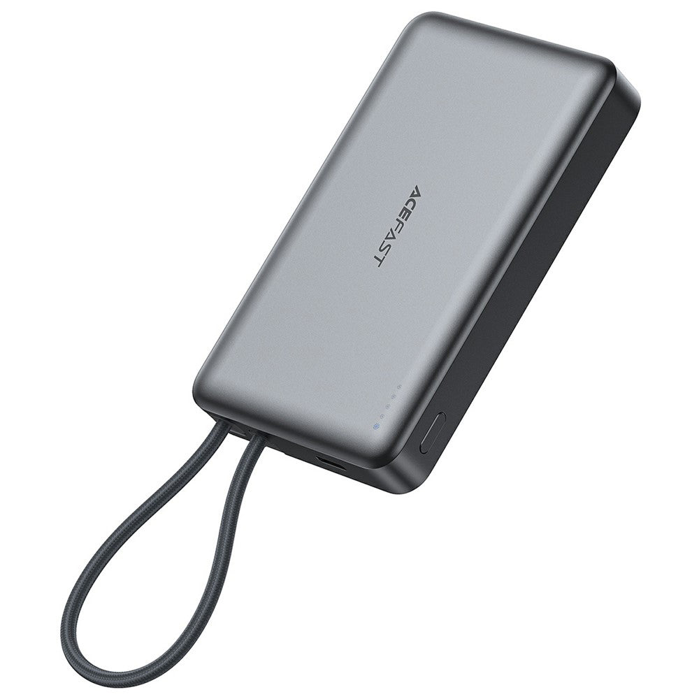 Acefast M18 vezeték nélküli külső akkumulátor, 10000mAh, 22.5W, PD + FQI, 1 x QI - 2 x USB-C, fekete