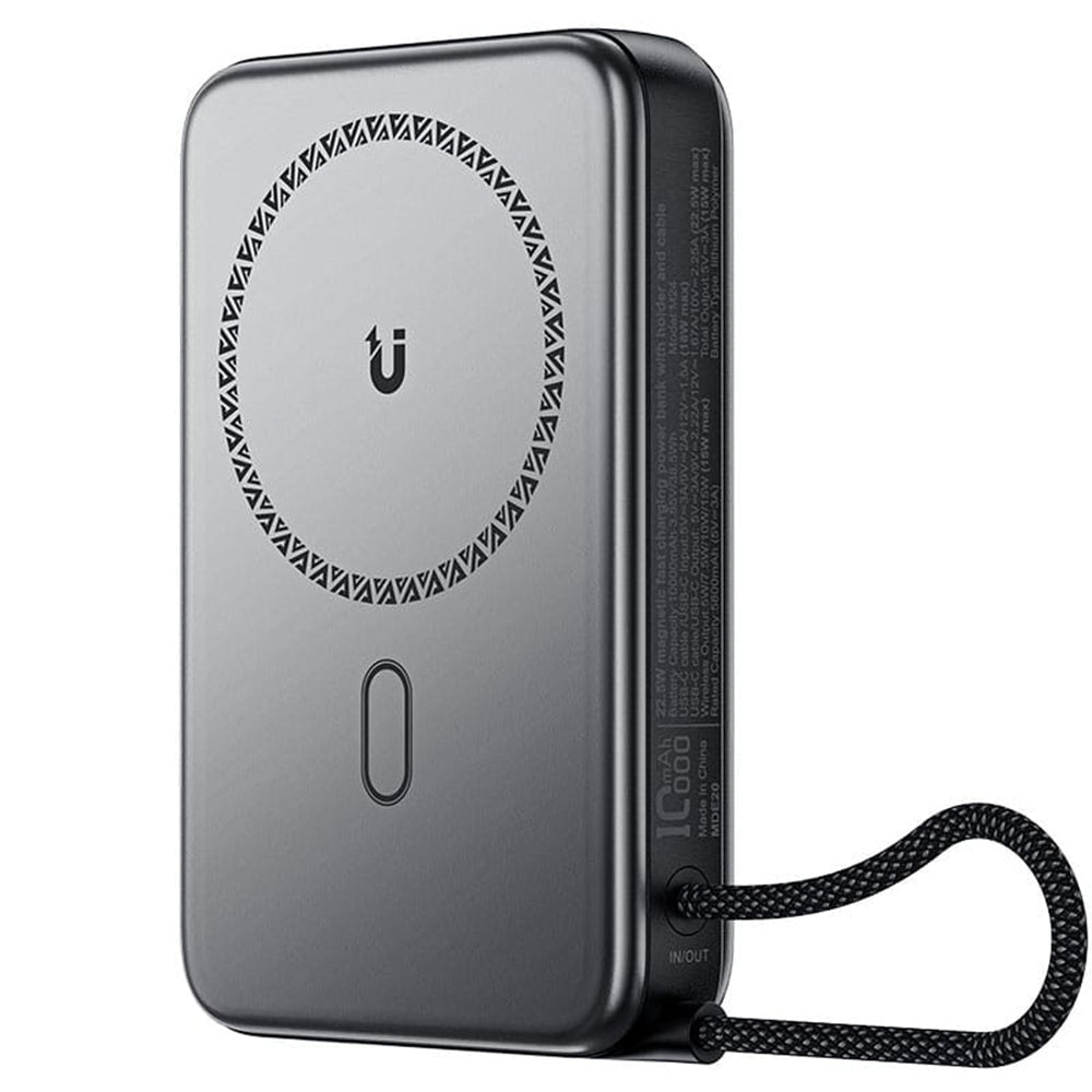 Vezeték nélküli külső akkumulátor Acefast M24, 10000mAh, 22.5W, PD + FQI, 1 x QI - 2 x USB-C, Szürke
