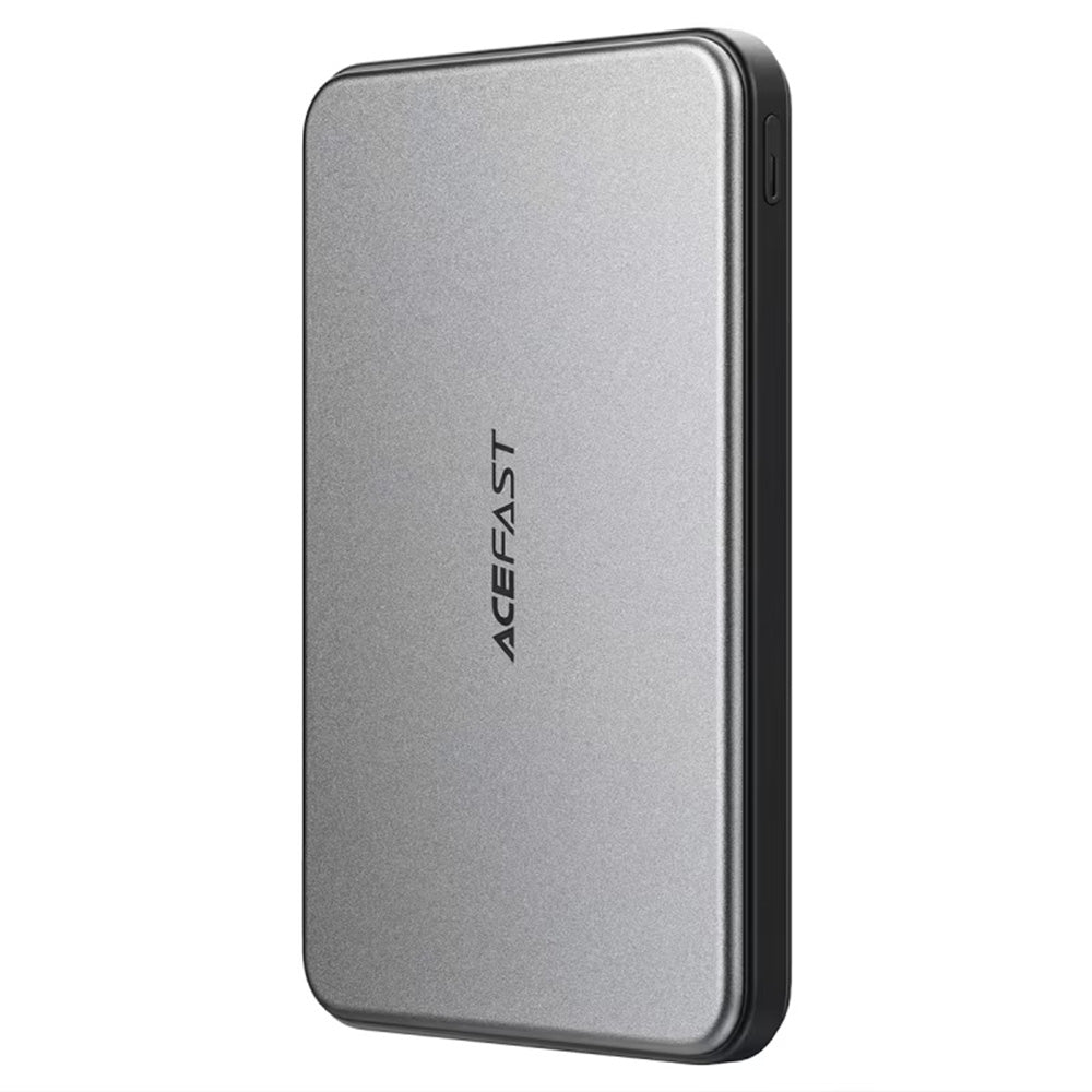 Vezeték nélküli külső akkumulátor Acefast M30, 5000mAh, 20W, PD + FQI, 1 x QI - 2 x USB-C, Fekete