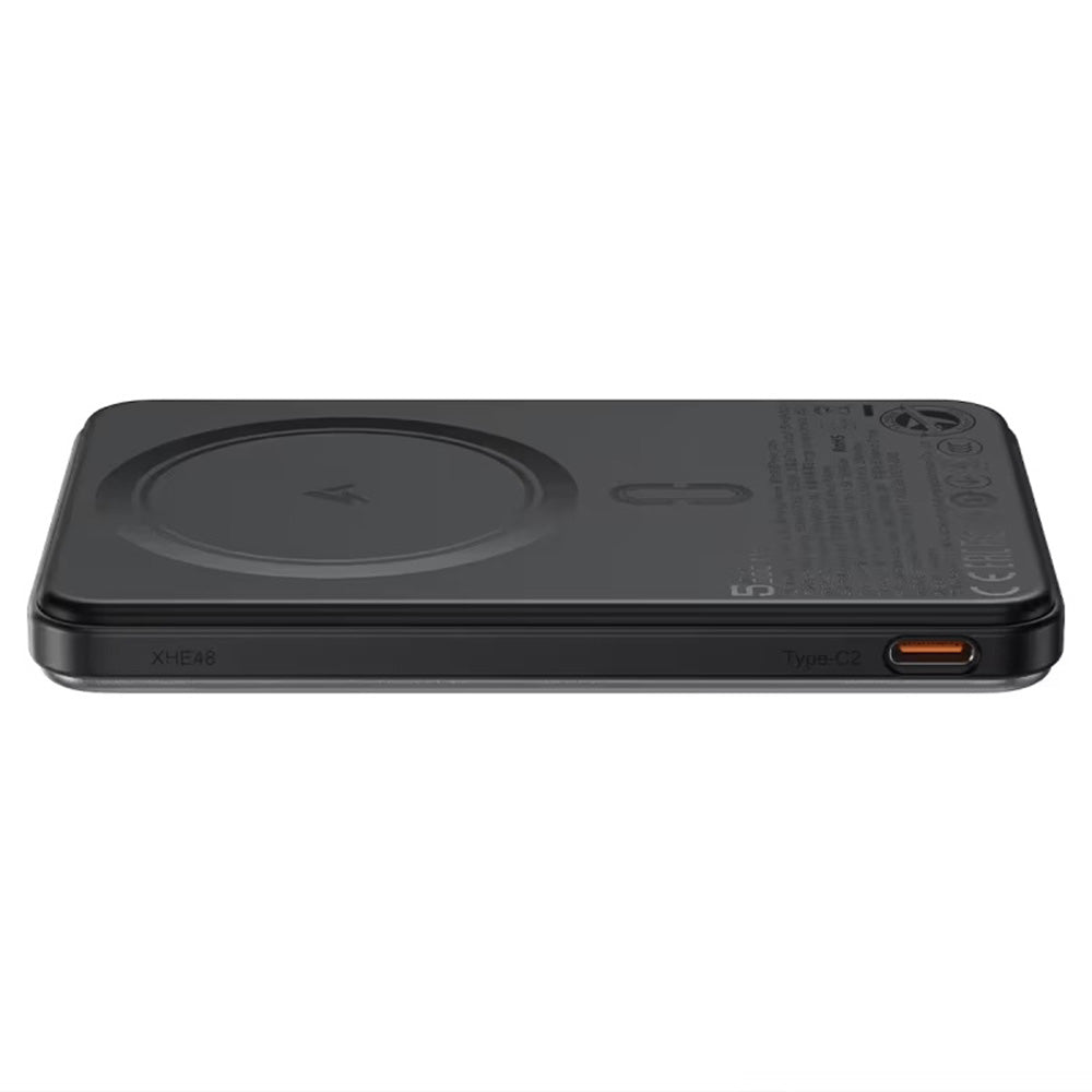 Vezeték nélküli külső akkumulátor Acefast M30, 5000mAh, 20W, PD + FQI, 1 x QI - 2 x USB-C, Fekete