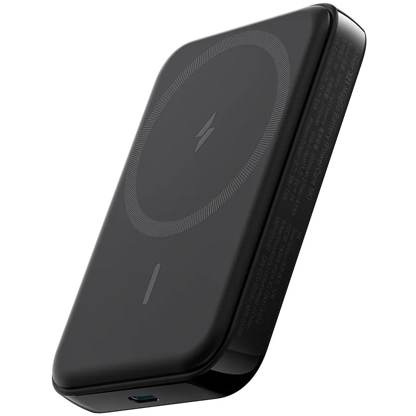 Anker 321 MagGo vezeték nélküli külső akkumulátor, 5000mAh, 7,5W, 1 x IQ, fekete A1616G11