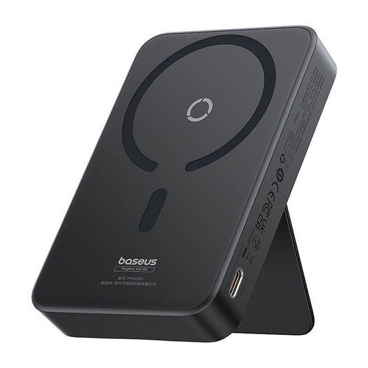 Baseus MagPro PPCXZ05 vezeték nélküli külső akkumulátor, 5000mAh, 20W, PD + FQI, 1 x QI - 1 x USB-C, Fekete P10064101123-00