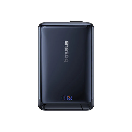 Baseus Nomos vezeték nélküli külső akkumulátor, 10000mAh, 45W, PD + FQI, 1 x QI - 2 x USB-C, Fekete P10078800123-00