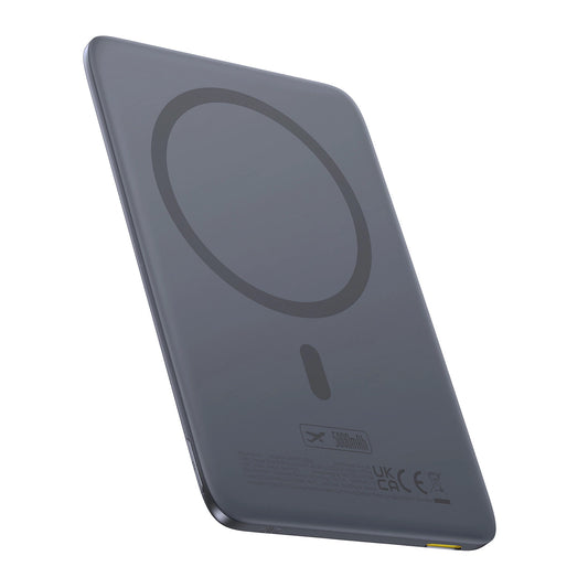 Baseus PicoGo AM41 vezeték nélküli külső akkumulátor, 5000mAh, 20W, PD + FQI, 1 x QI - 1 x USB-C, szürke P1007680C813-00