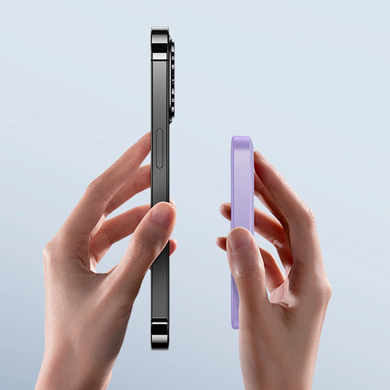 Baseus Magnetic Mini vezeték nélküli külső akkumulátor, 5000mAh, 20W, PD + FQI, 1 x QI - 1 x USB-C, Lila P10022107513