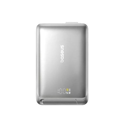 Baseus Nomos Kickstand külső vezeték nélküli akkumulátor, 10000mAh, 45W, PD + QI, 1 x QI - 1 x USB-C, Fekete P10078800843-00