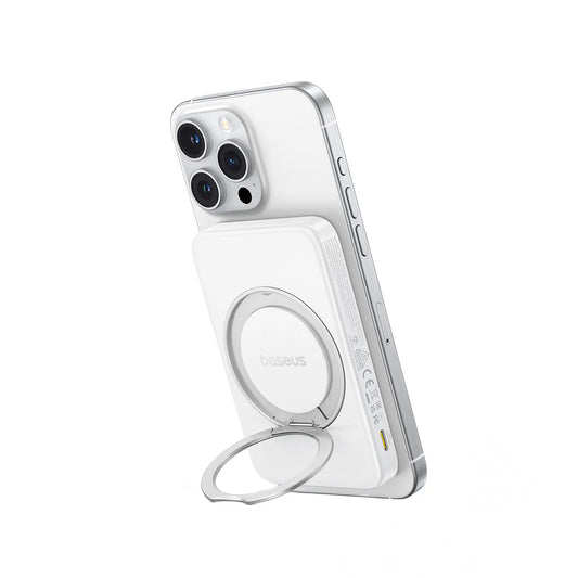 Baseus PicoGo külső vezeték nélküli akkumulátor, 5000mAh, 20W, PD + FQI, 1 x QI - 1 x USB-C, Fehér P10076800213-01