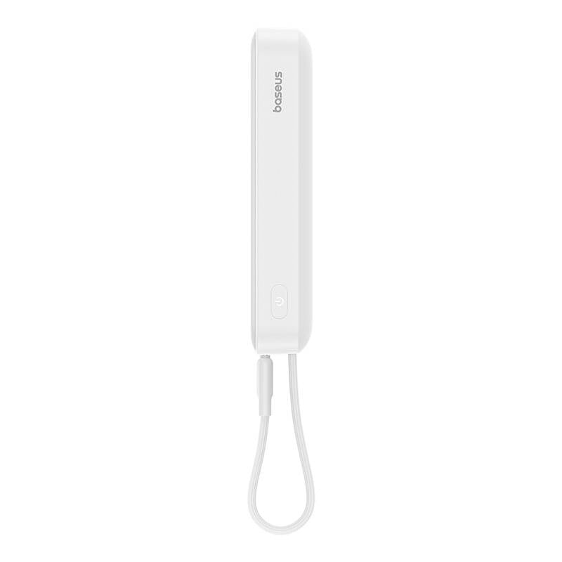 Baseus Magnetic Mini vezeték nélküli külső akkumulátor, 10000mAh, 20W, PD + FQI, 1 x Lightning - 1 x QI - 1 x USB-C, Fehér P10022109223-00