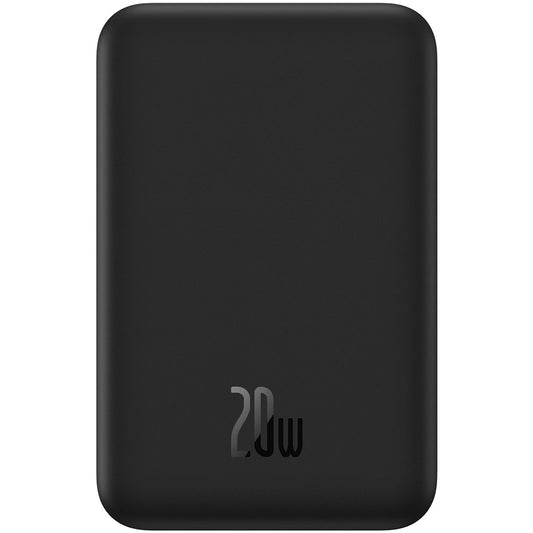 Baseus Magnetic Mini vezeték nélküli külső akkumulátor, 20000mAh, 20W, PD + FQI, 1 x QI - 1 x USB-C, Fekete PPCX150001