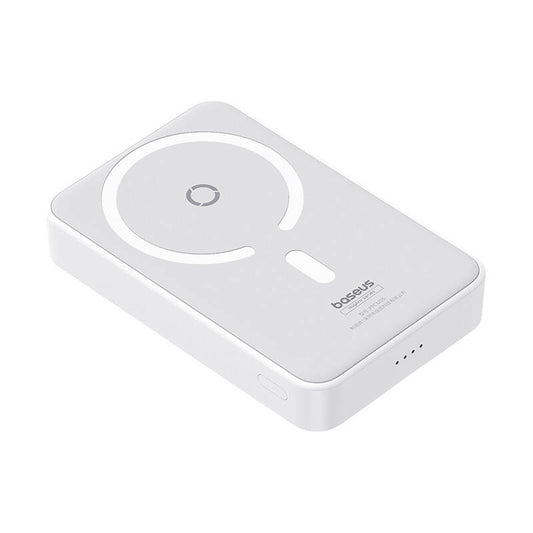 Baseus MagPro PPCXZ05 vezeték nélküli külső akkumulátor, 5000mAh, 20W, PD + FQI, 1 x QI - 1 x USB-C, Fehér P10064101223-00