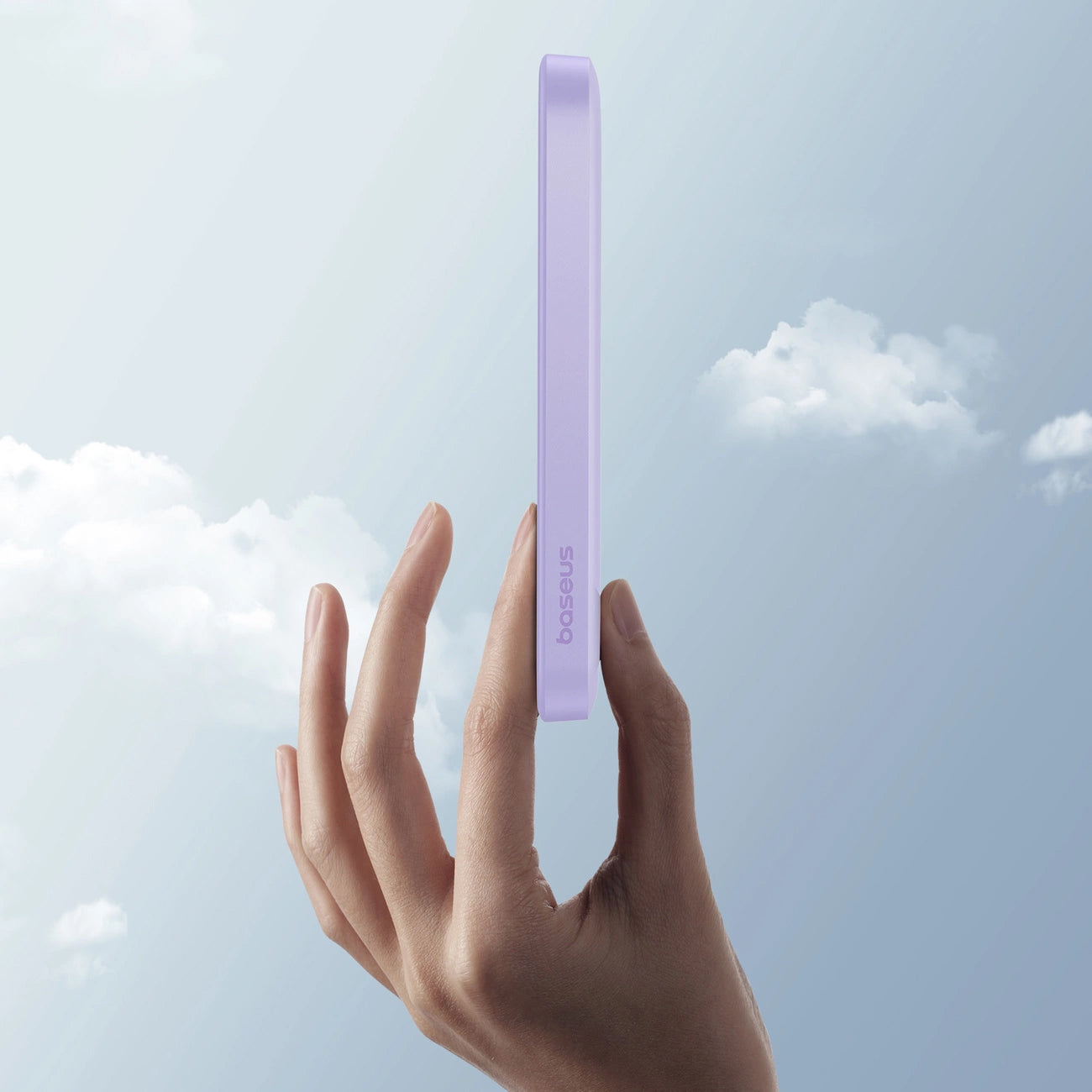 Baseus Magnetic Mini vezeték nélküli külső akkumulátor, 5000mAh, 20W, PD + FQI, 1 x QI - 1 x USB-C, Lila P10022107513