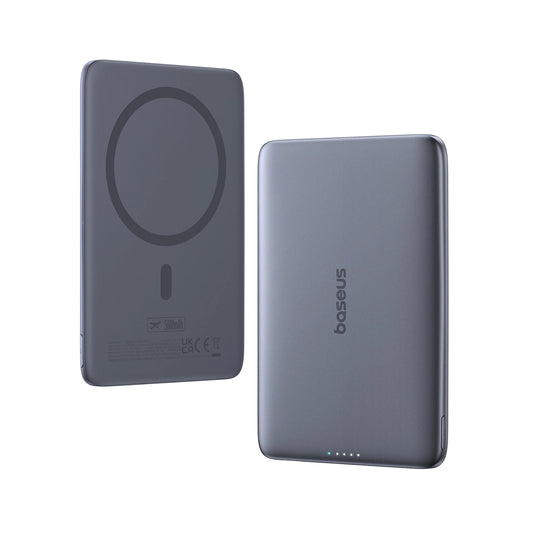 Baseus PicoGo AM41 vezeték nélküli külső akkumulátor, 5000mAh, 20W, PD + FQI, 1 x QI - 1 x USB-C, szürke P1007680C813-00