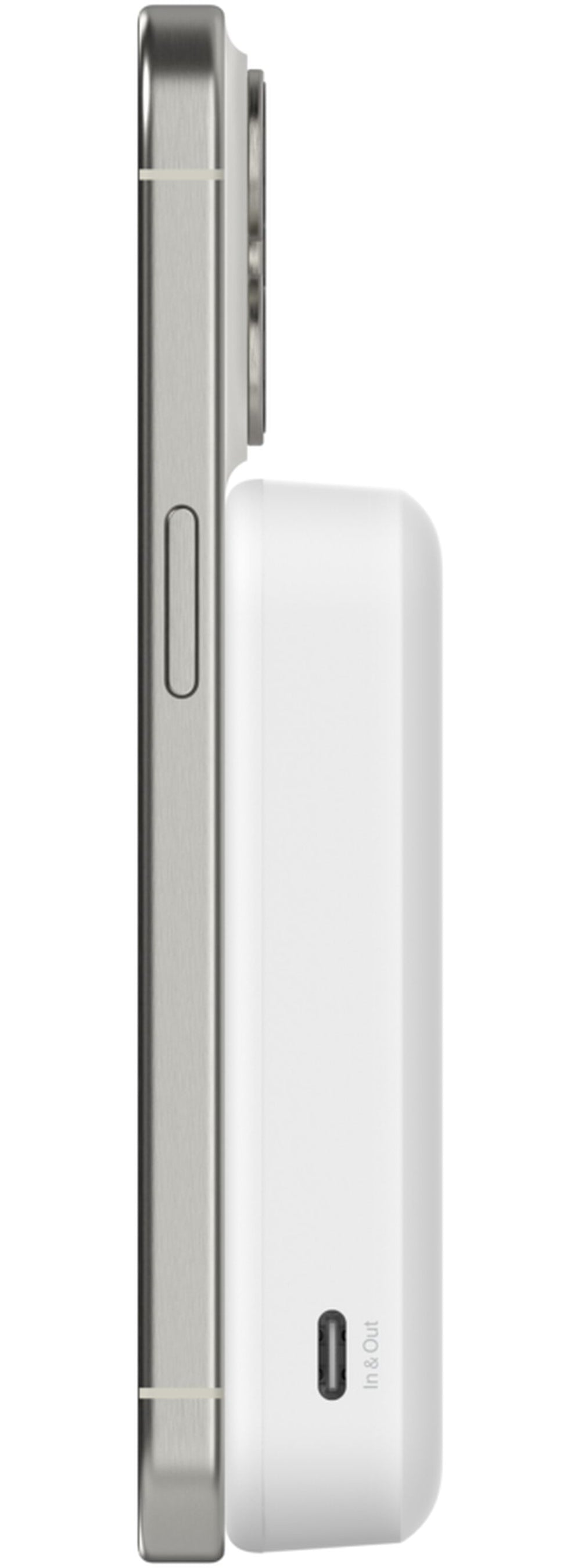 Belkin BoostCharge Pro vezeték nélküli külső akkumulátor állvánnyal, 10000mAh, 15W, FQI, 1 x QI - 1 x USB-C, Fehér BPD008btWH