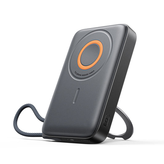 Joyroom JR-PBM02 vezeték nélküli külső akkumulátor, 10000mAh, 22.5W, PD + FQI, 1 x QI - 2 x USB-C, Fekete
