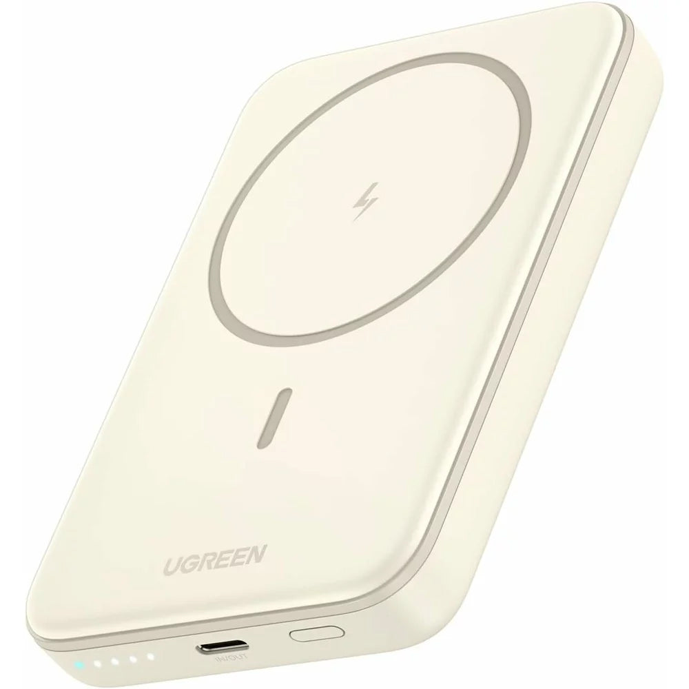 UGREEN PB561 vezeték nélküli külső akkumulátor, 10000mAh, 20W, PD + FQI, 1 x QI - 1 x USB-C, bézs