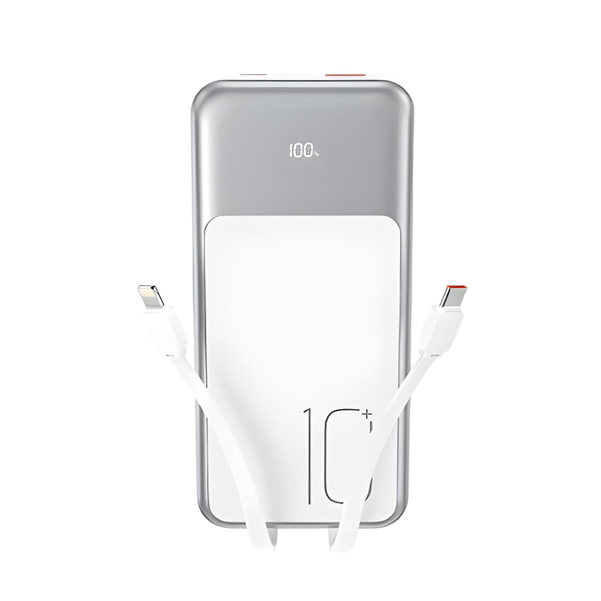 XO Design PR248 külső akkumulátor, 10000mAh, 22.5W, QC + PD, 1 x Lightning - 1 x USB-A - 2 x USB-C, Fehér