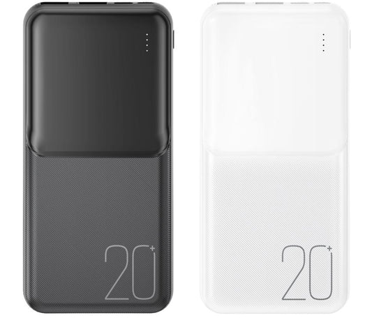 XO Design PR252 külső akkumulátor, 20000mAh, 10W, 2 x USB-A, fekete