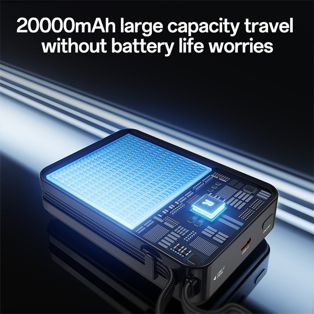 Yesido YP97 külső akkumulátor, 20000mAh, 65W, PD, 2 x USB-C, Szürke