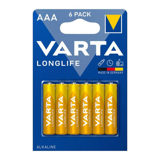 Varta Longlife 4103 elemek, AAA / LR3, 6 darabos készlet