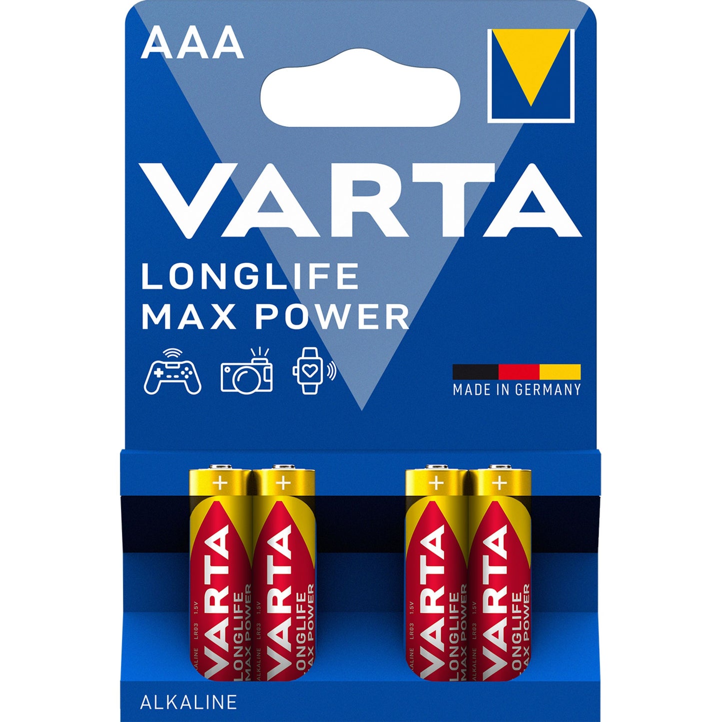 Varta Longlife Max Power 4703 elem, AAA / LR3, 4 darabos készlet