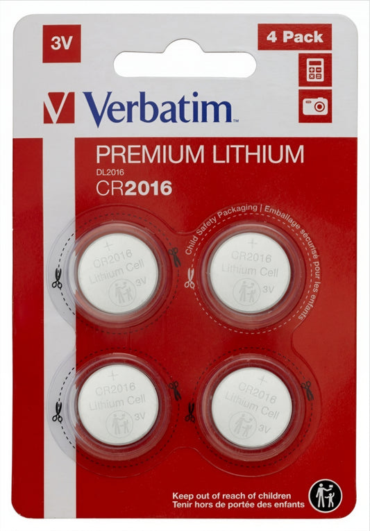 Verbatim Premium elem, CR2016, 4 darabos készlet 49531